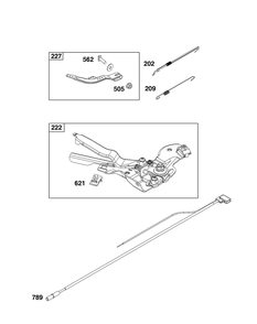 Controls Group Diagram and Parts List for 10R232-0132-01 100000 - 19Z999 Briggs and Stratton Engine